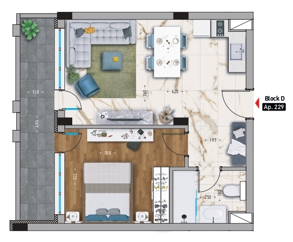 1BR