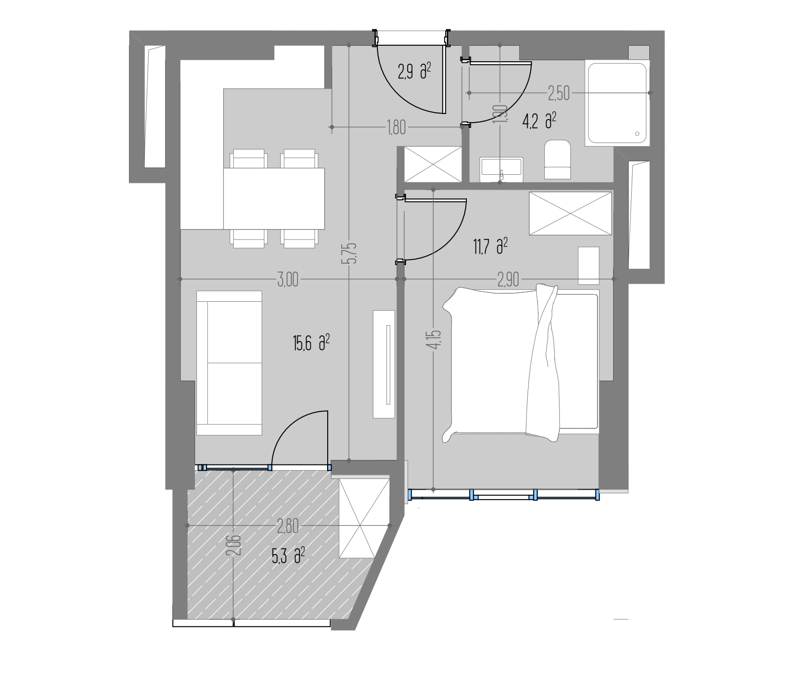 1BR
