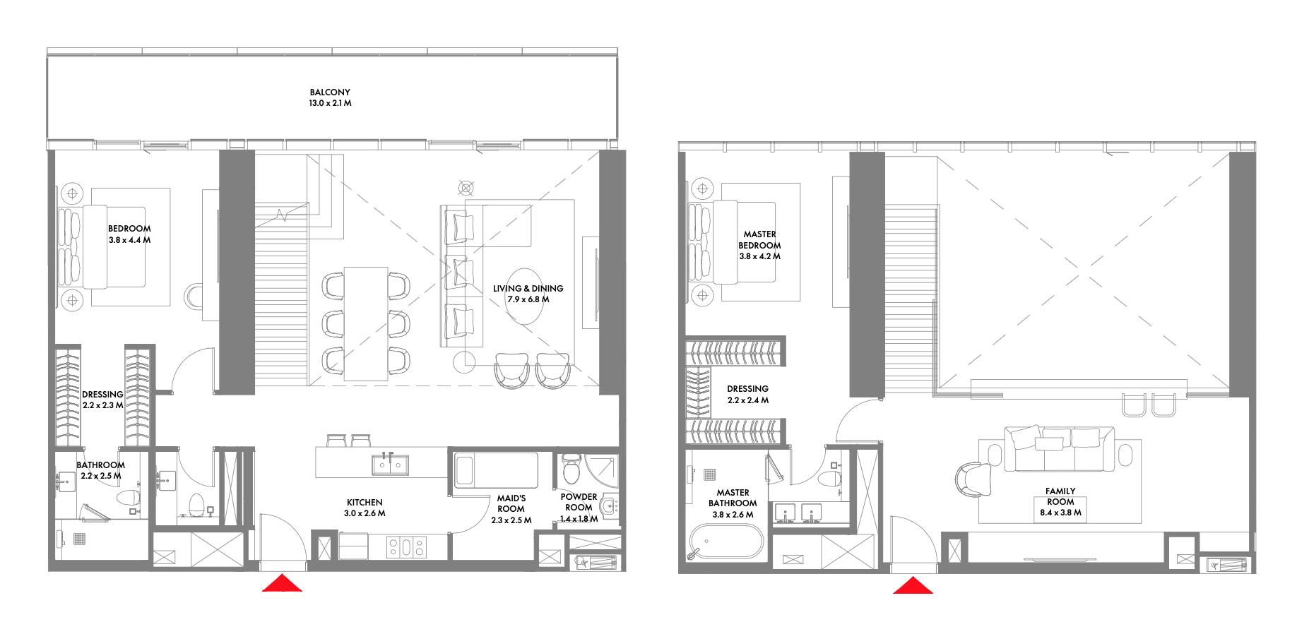 2BR Duplex